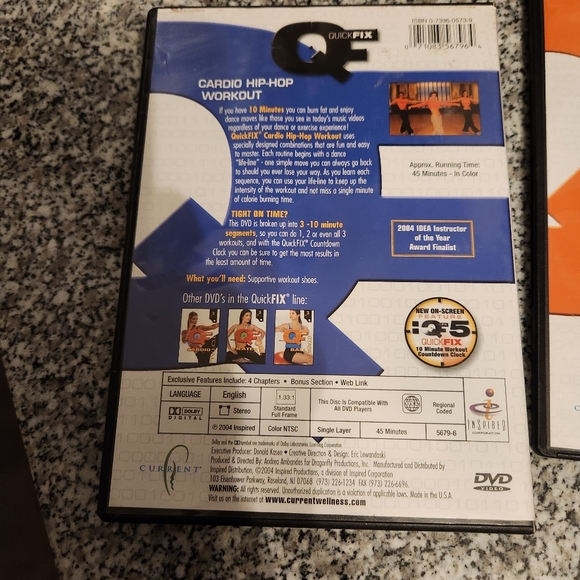 Two DVDs of Quick Fix Workouts Hip-Hop Cardio & Ball Workout Stability - Picture 5 of 9